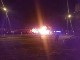 Pożar ciężarówki na stacji paliw w Gorzowie Wlkp. Sytuacja była bardzo trudna (ZDJĘCIA)