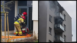 Pożar w mieszkaniu w Zielonej Górze. Płonęła kuchnia. Jedna osoba ewakuowana (ZDJĘCIA)
