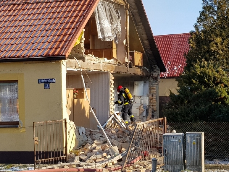 Wybuchł piec w domu w Gorzowie Wlkp. Rodzina straciła dach nad głową