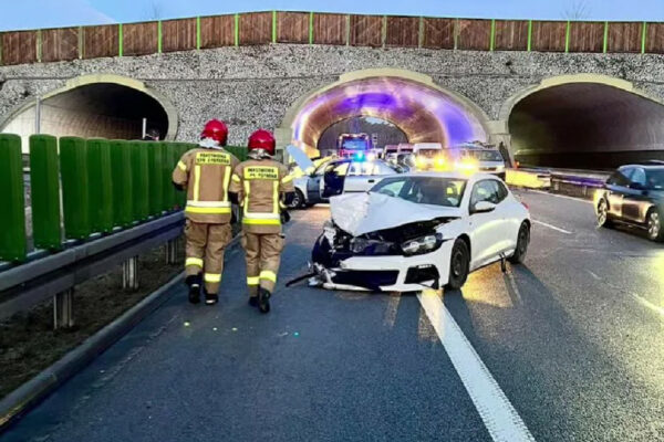 Zderzenie na S3 Zielona Góra - Wypadek na S3