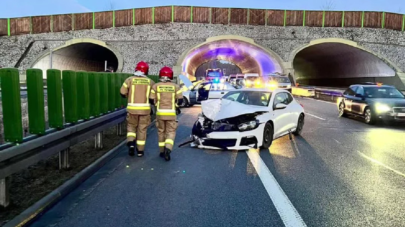 Zderzenie na S3 Zielona Góra - Wypadek na S3