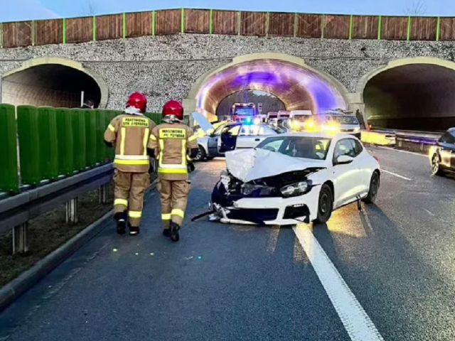 Zderzenie na S3 Zielona Góra - Wypadek na S3