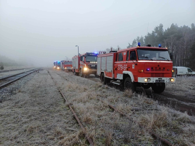 Pożar pociągu Lutol Suchy