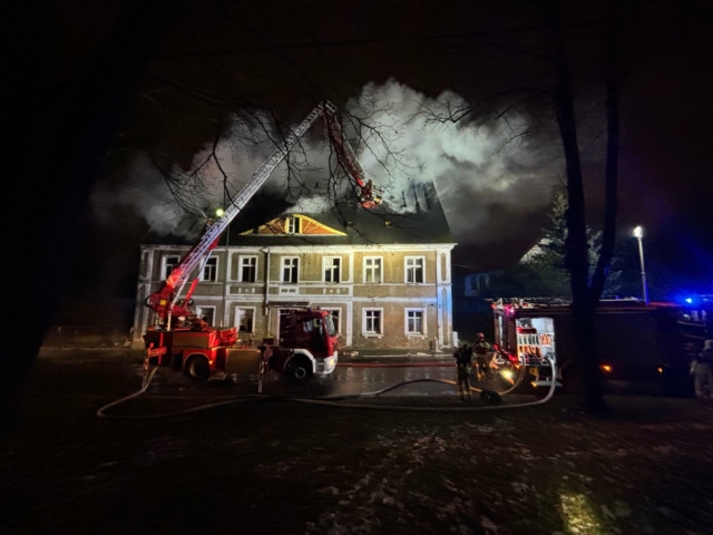 Pożar Żary - Pożar pustostanu Żary