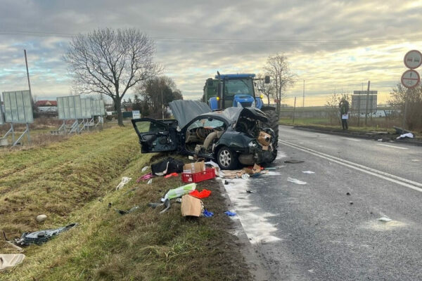 Śmiertelny wypadek Wschowa - Wypadek na DK12