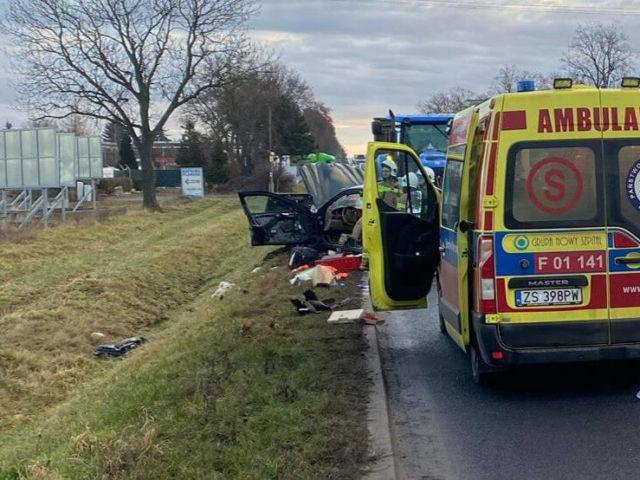 Śmiertelny wypadek Wschowa - Wypadek na DK12