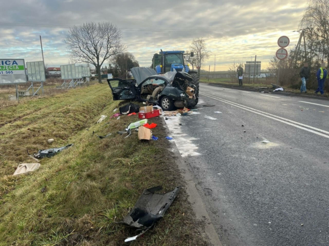 Śmiertelny wypadek Wschowa - Wypadek na DK12