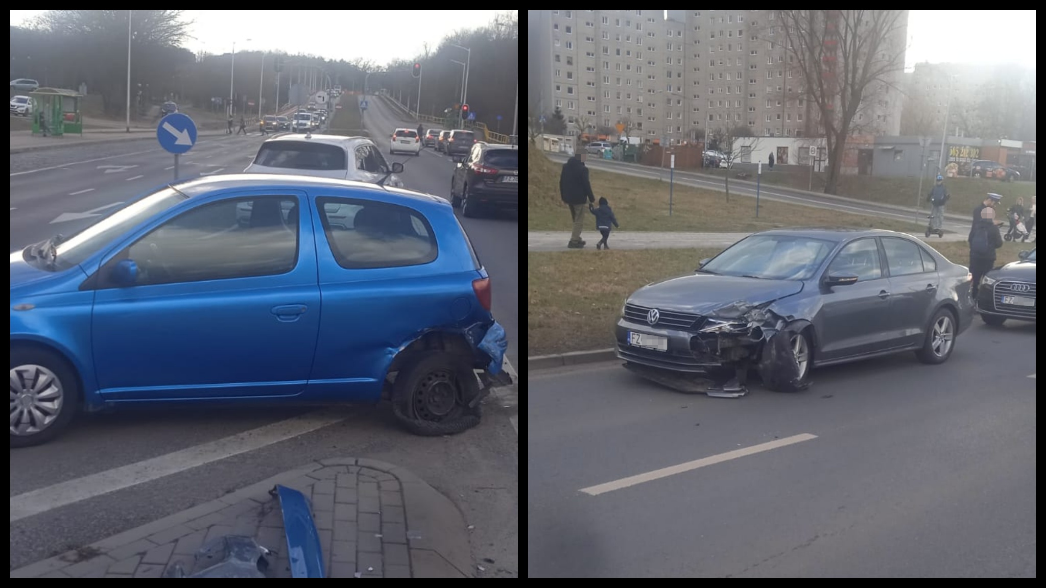 Kolizja Zielona Góra - Wypadek Zielona Góra