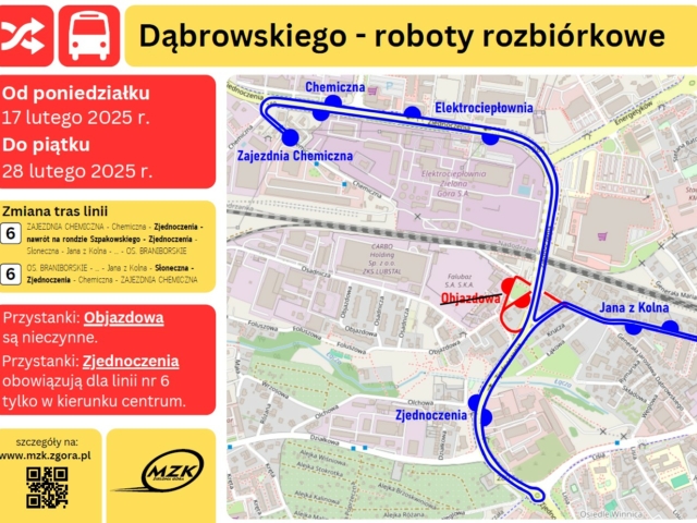 Wiadukt Zielona Góra Zjednoczenia - Utrudnienia Zielona Góra