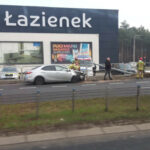 Kolizja Zielona Góra - Uderzyła w latarnię Zielona Góra