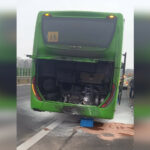 Pożar na S3 - Pożar autobusu na S3