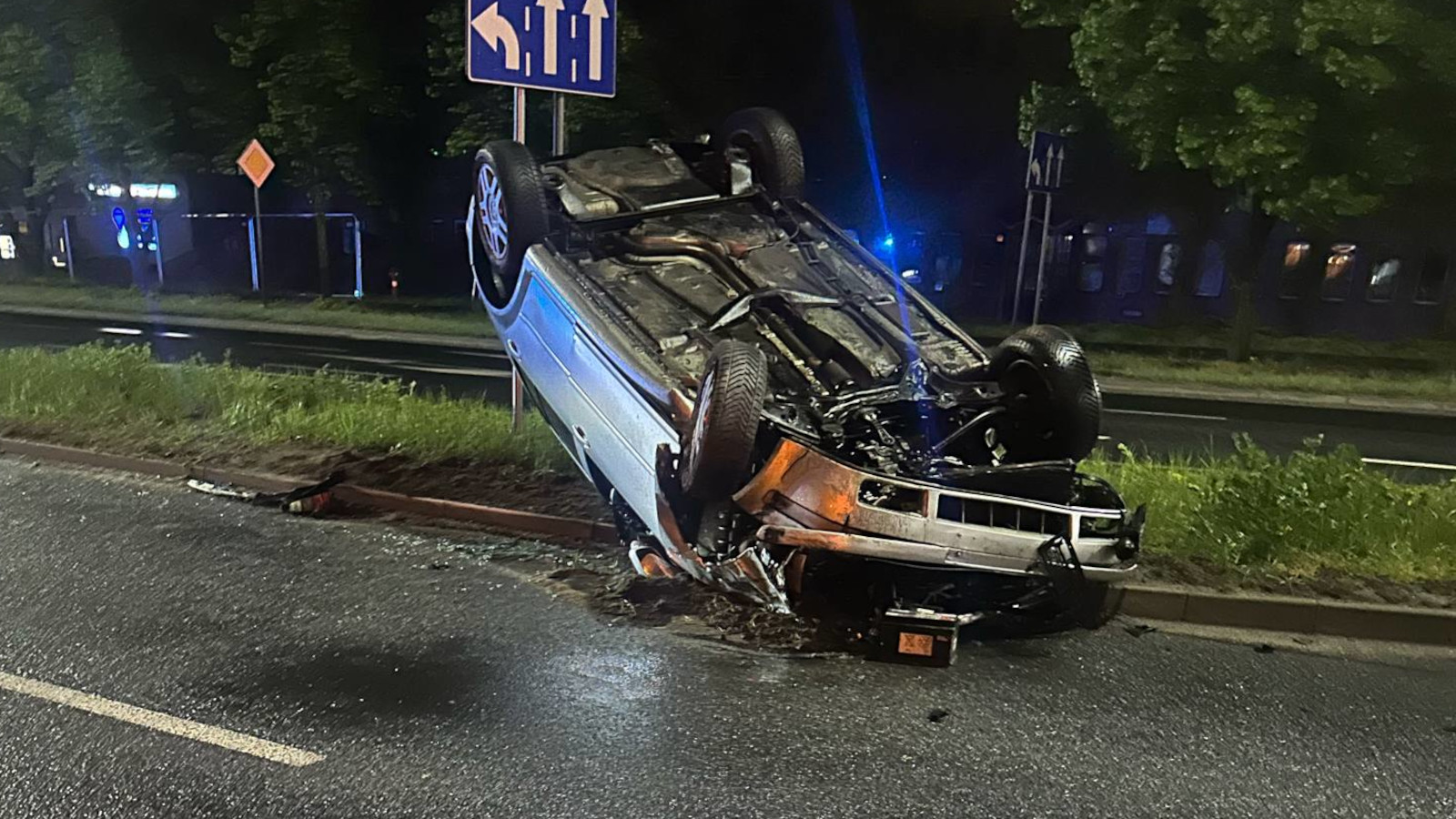 Dachowanie Zielona Góra - Wypadek Zielona Góra