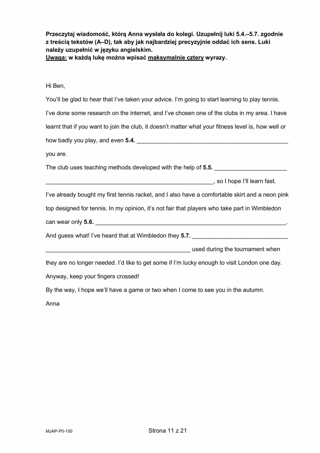 Angielski matura 2025 - Arkusz maturalny angielski 2025