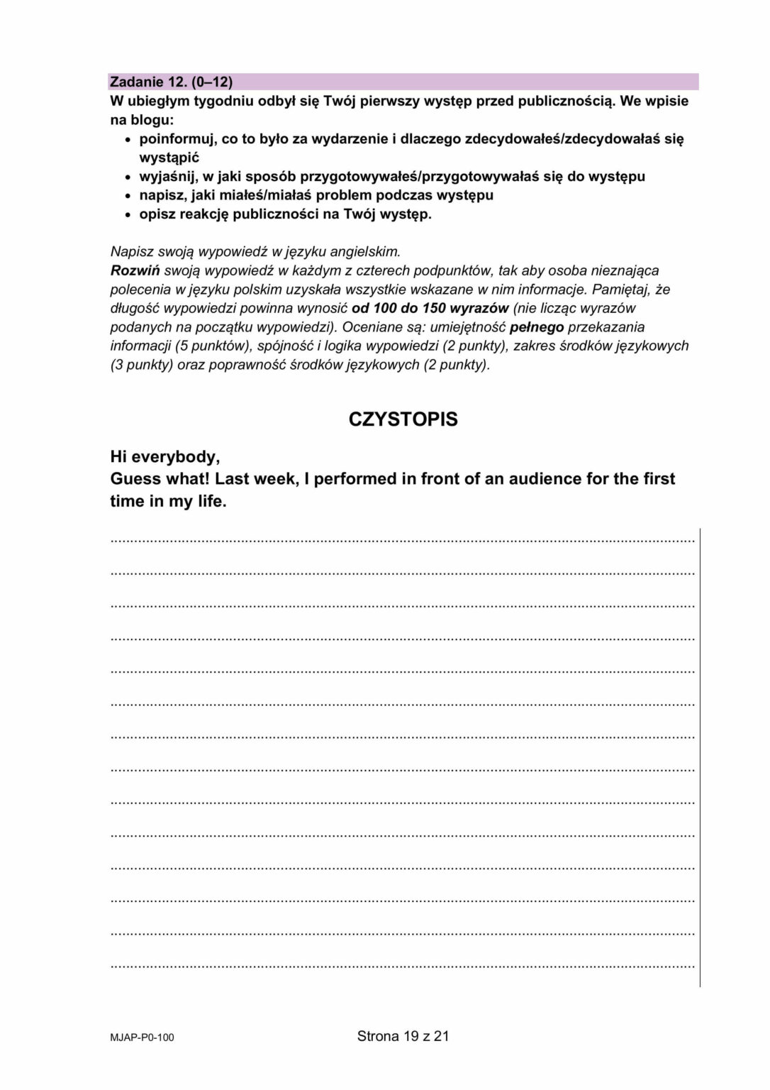 Angielski matura 2025 - Arkusz maturalny angielski 2025