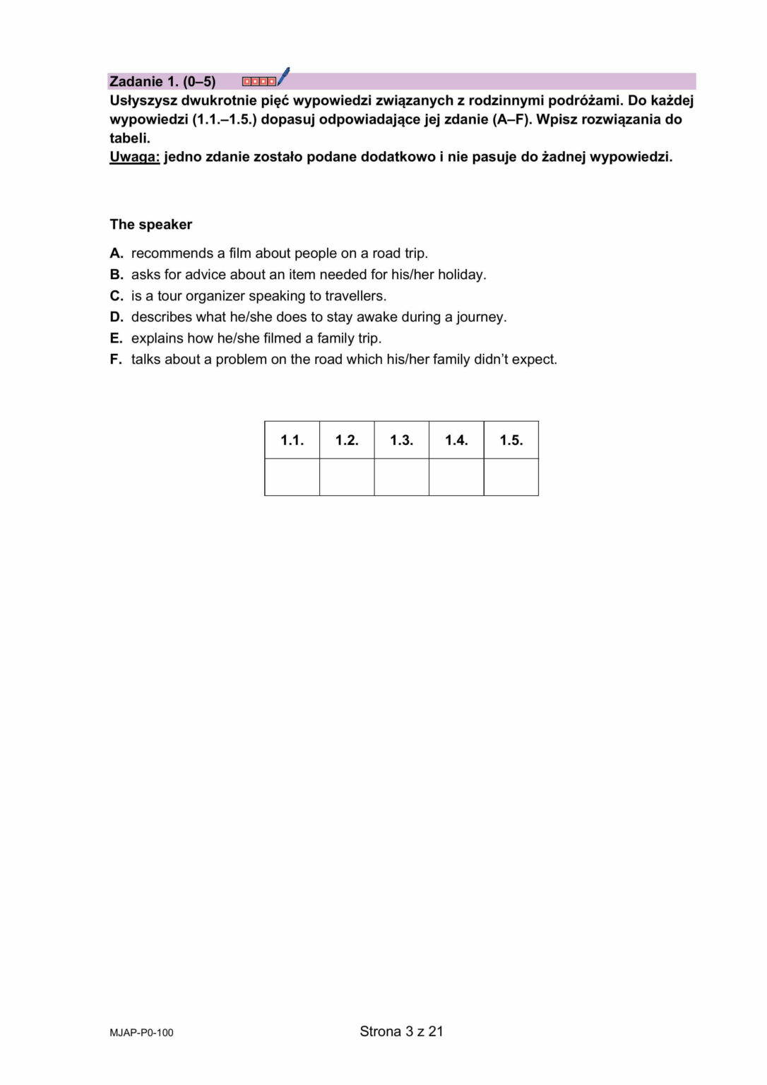 Angielski matura 2025 - Arkusz maturalny angielski 2025