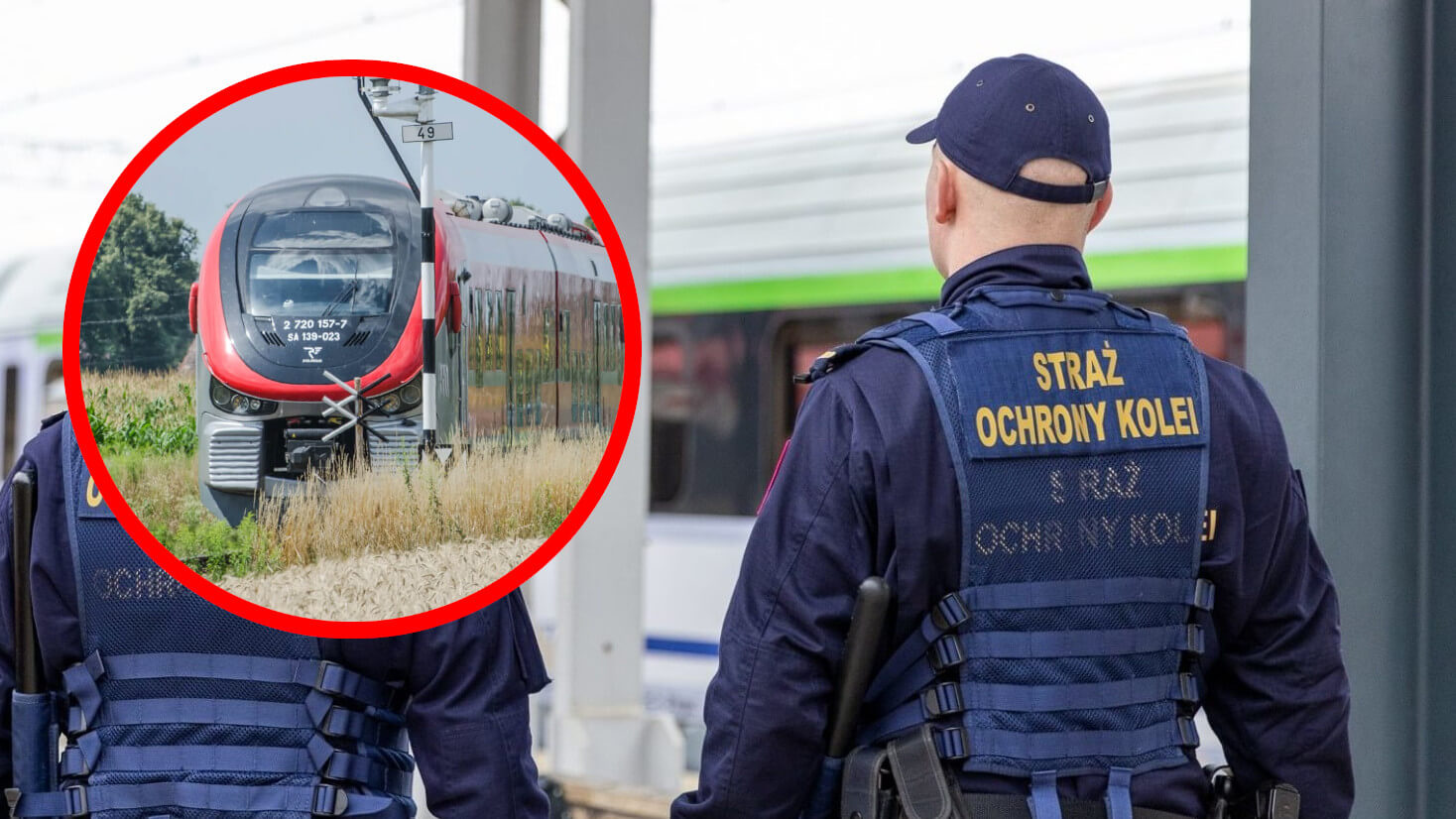 Agresywny pasażer Bieniów - Straż Ochrony Kolei