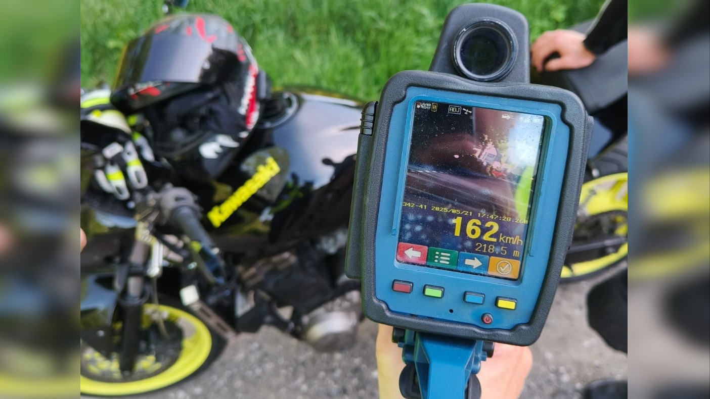 Motocyklista przekroczył prędkość - Policja Zielona Góra