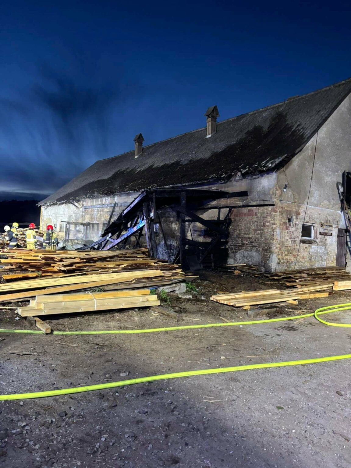 Pożar tartaku Kłodawa - Pożar Gorz&oacute;w Wielkopolski