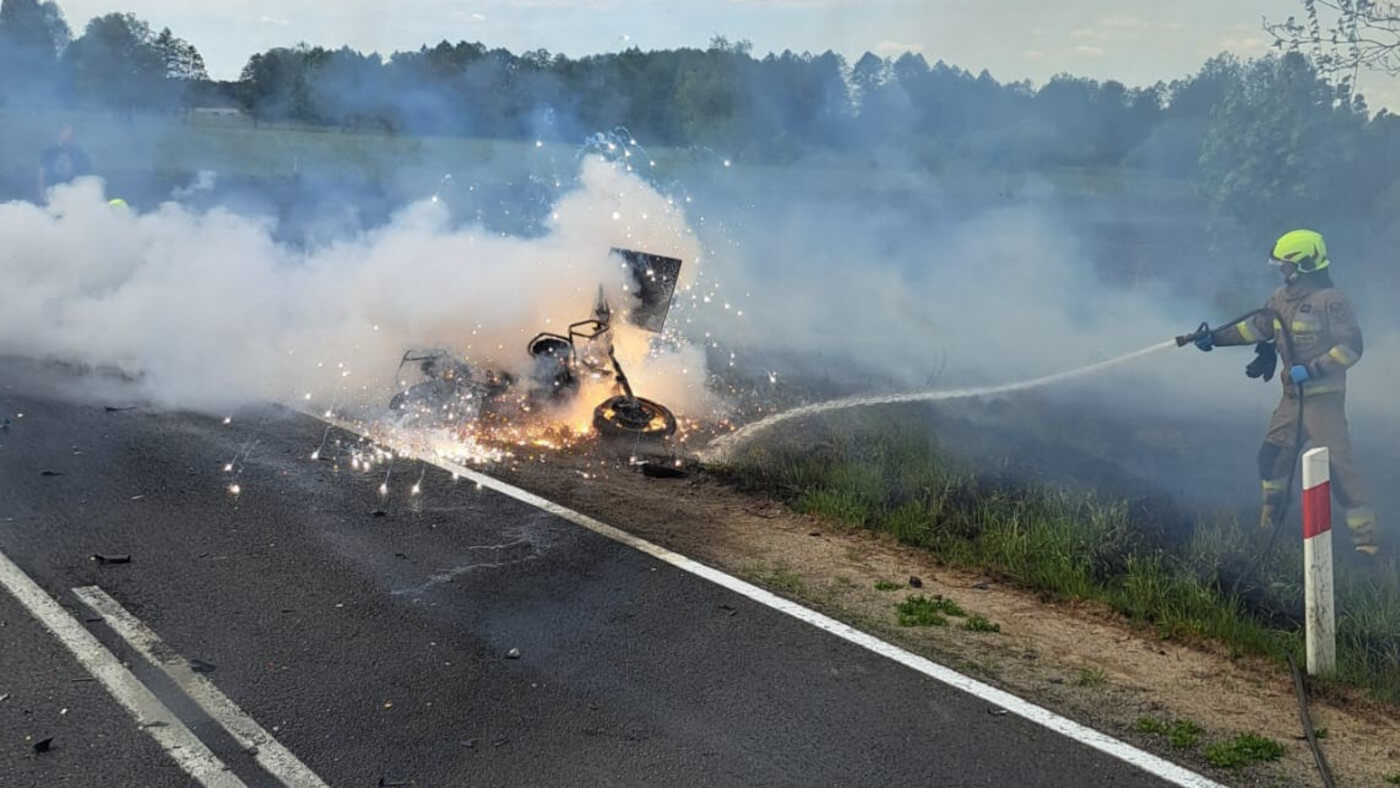 Wypadek na DW158 - Wypadek motocyklisty Gorzów