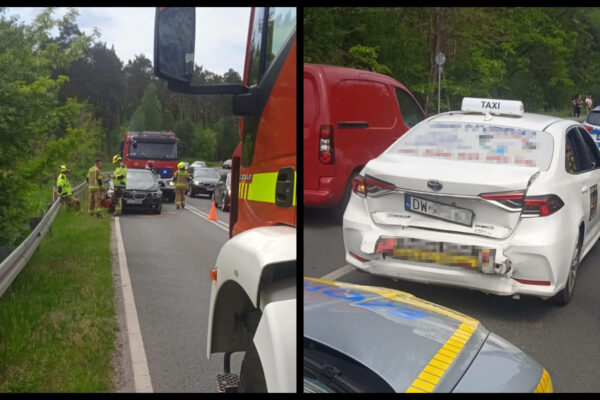Zderzenie koło Zielonej Góry. Wezwano służby. Utrudnienia na DW280 Wypadek Czerwieńsk - Wypadek DW280