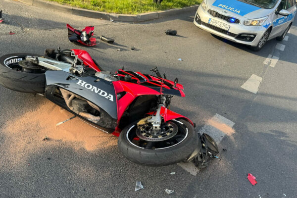 Wypadek Zielona Góra - Wypadek motocyklisty Zielona Góra