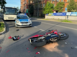 Wypadek Zielona Góra - Wypadek motocyklisty Zielona Góra
