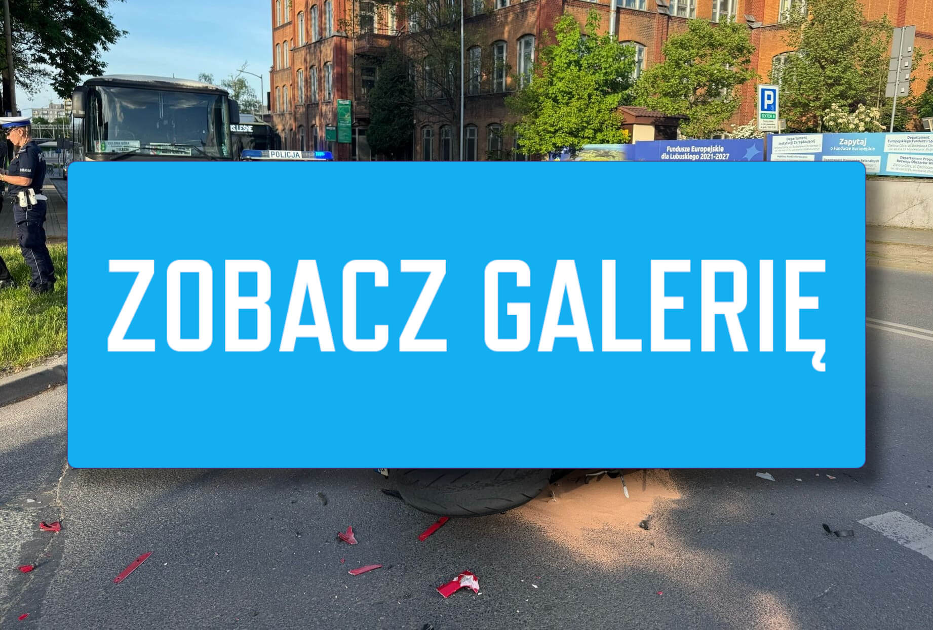 Wypadek Zielona Góra - Wypadek motocyklisty Zielona Góra
