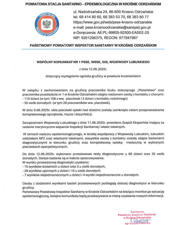 Gruźlica Krosno Odrzańskie - Sanepid Krosno Odrzańskie