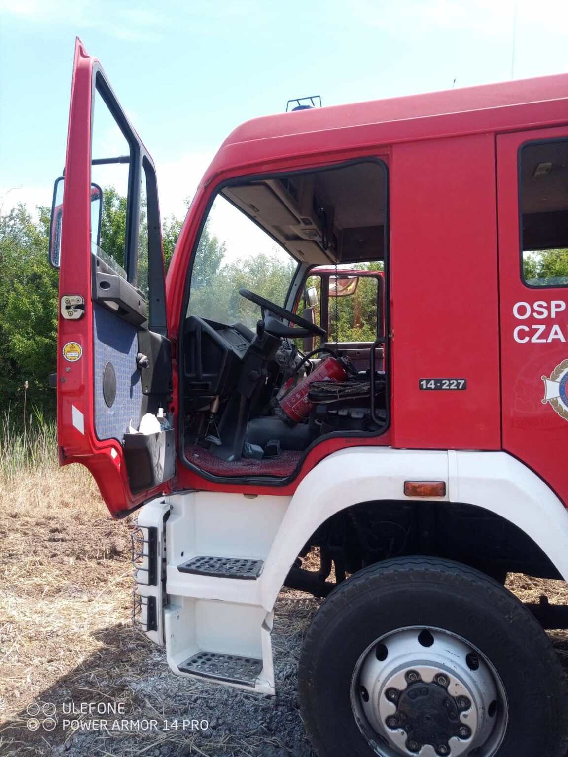 Pożar wozu strażackiego OSP Czarn&oacute;w