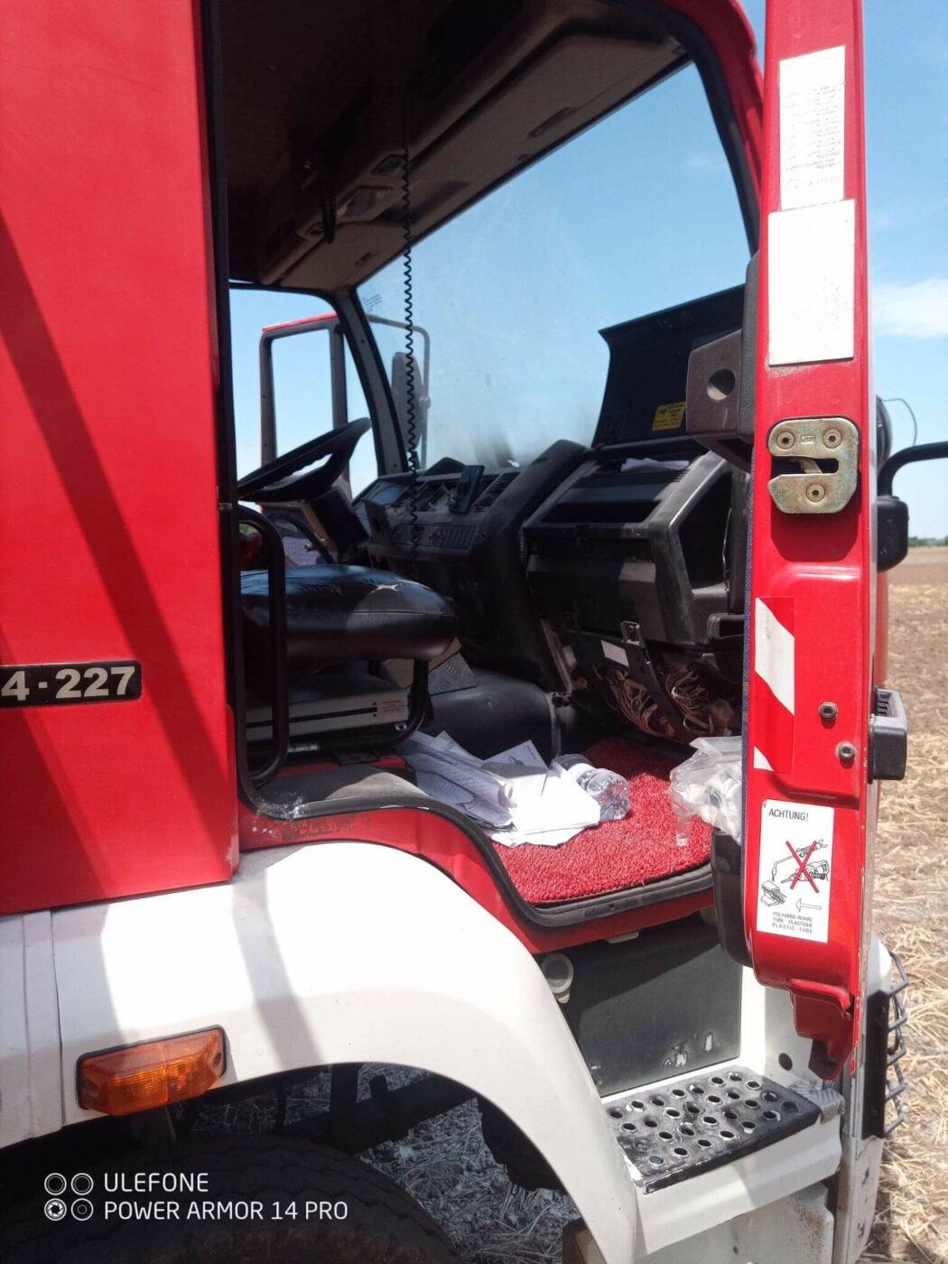 Pożar wozu strażackiego OSP Czarnów
