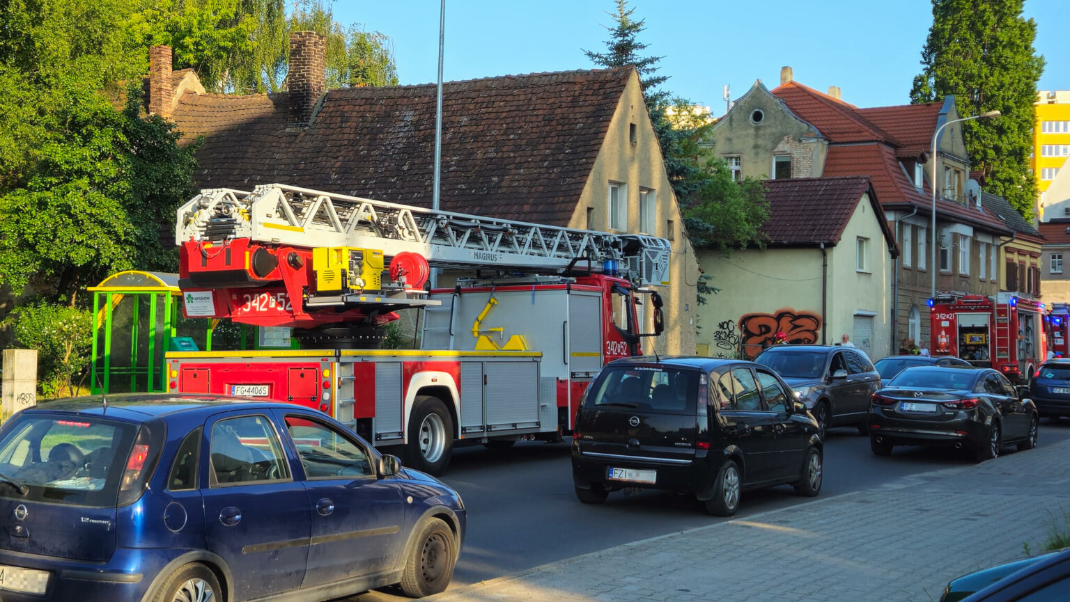 Pożar Zielona G&oacute;ra - Straż pożarna Zielona G&oacute;ra
