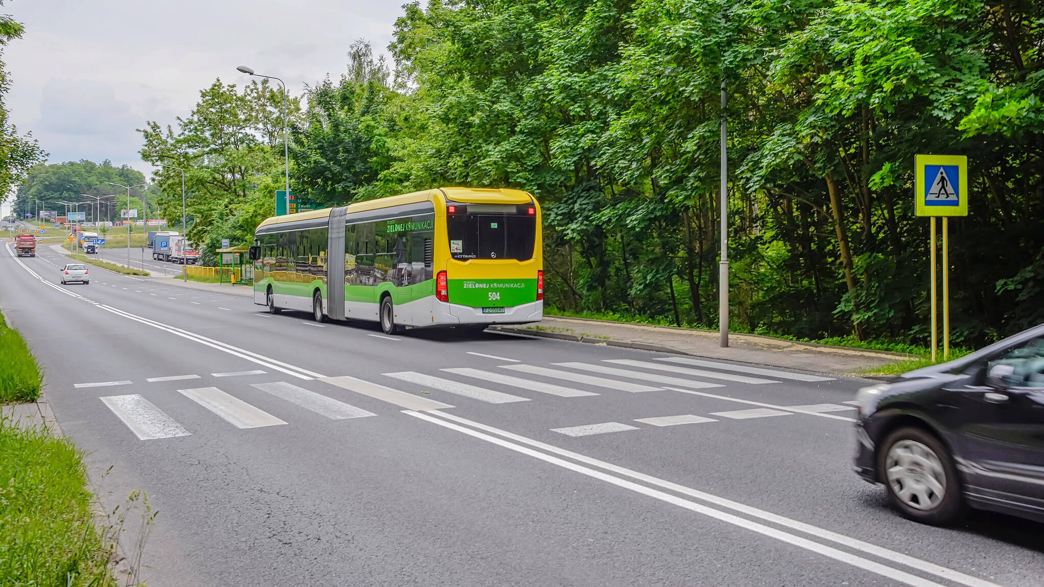 Przejście dla pieszych Zielona Góra doświetlenie