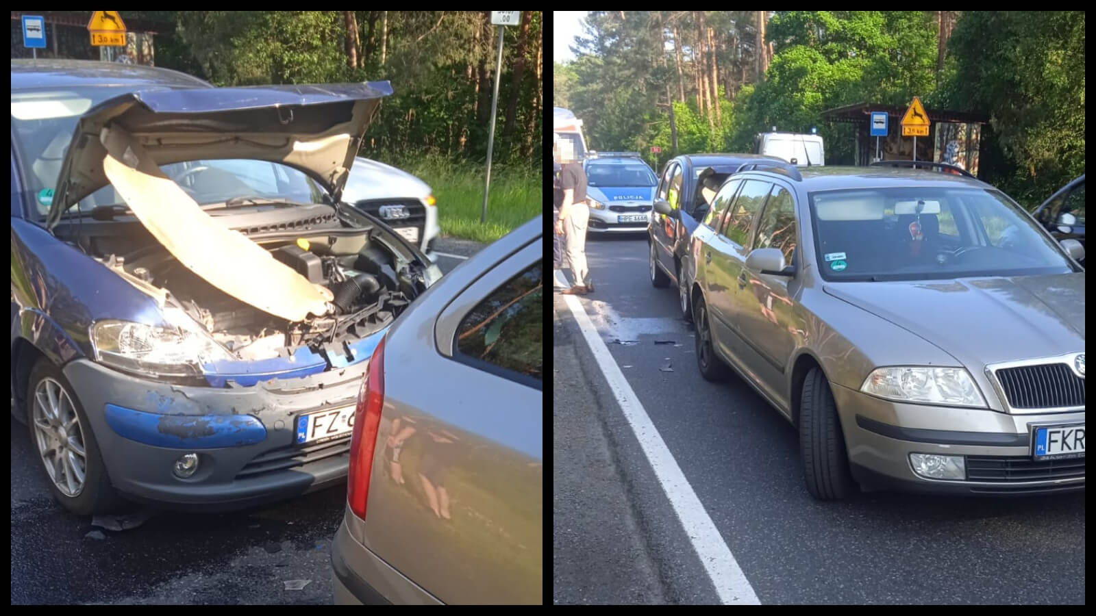 Wypadek na DK32 - Wypadek Zielona Góra