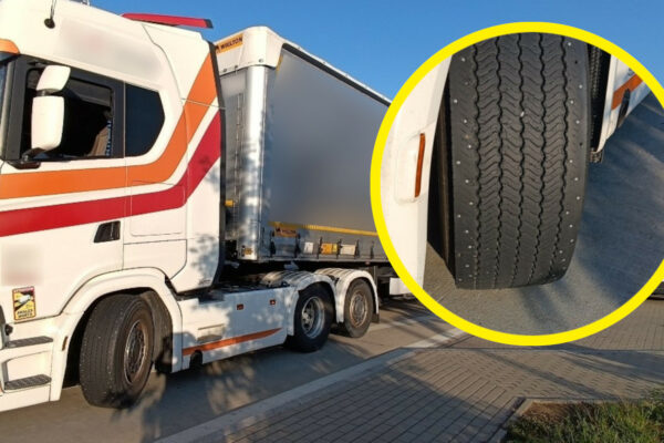 Ciężarówka z kolcami w oponach zatrzymana na S3. To był dopiero początek Ciężarówka z kolcami w oponach trasa S3