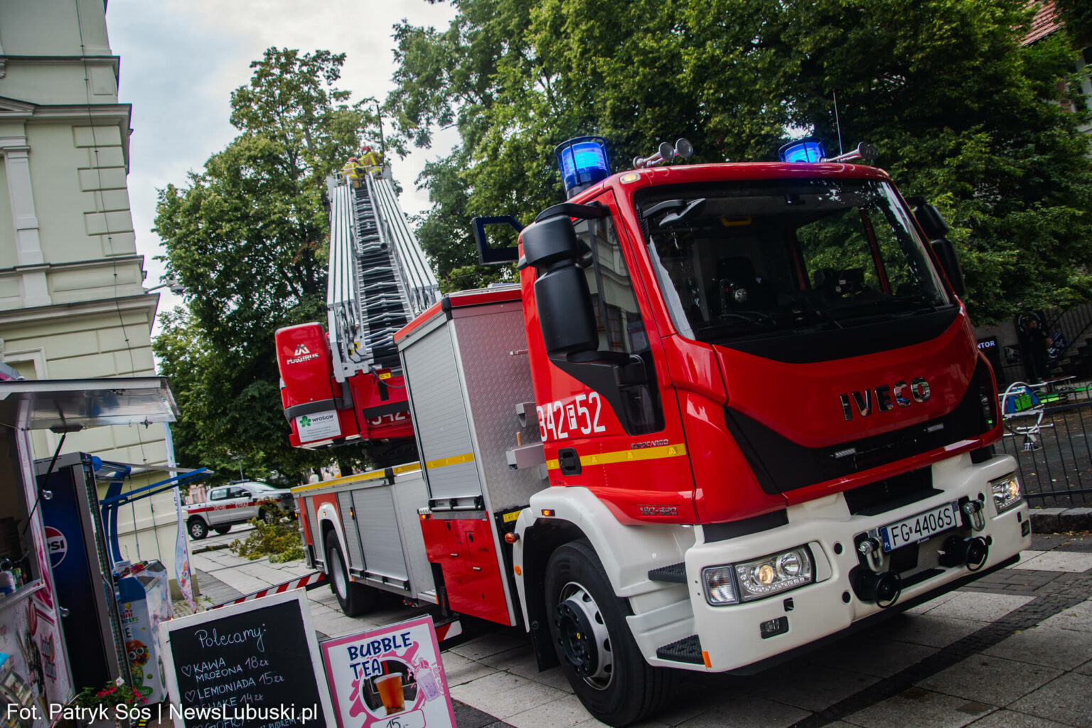 Akcja straż pożarna Zielona G&oacute;ra - Deptak Zielona G&oacute;ra