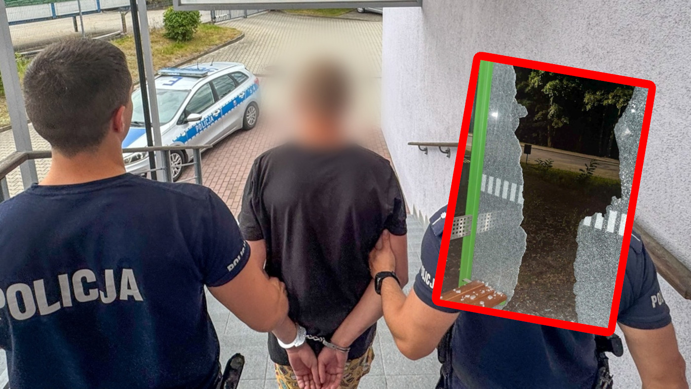 Wandal demolował miasto Gozdnica - Policja Żagań