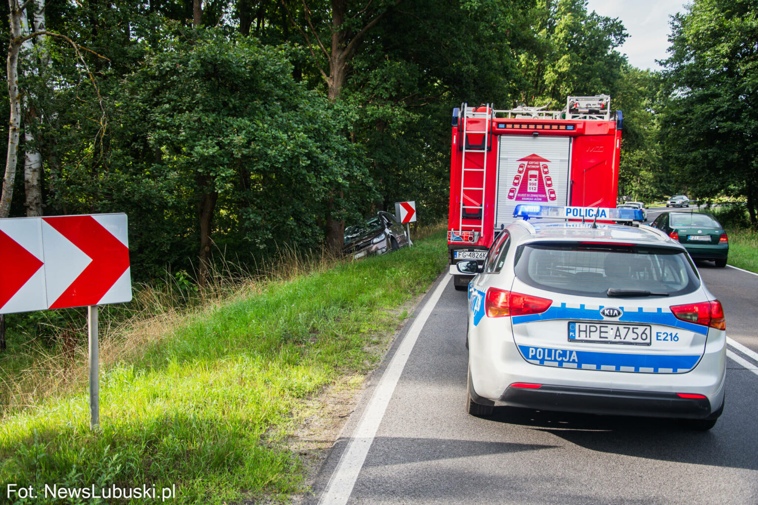 Wypadek na DK27 - Wypadek Piaski