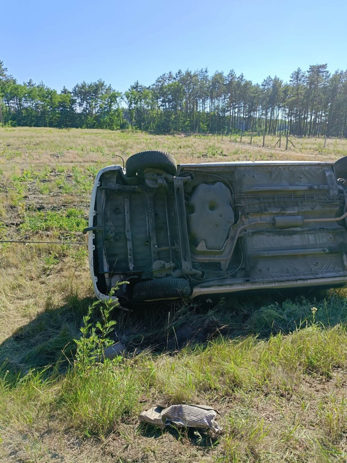 Wypadek na DK32 - Wybuch butli gazowej