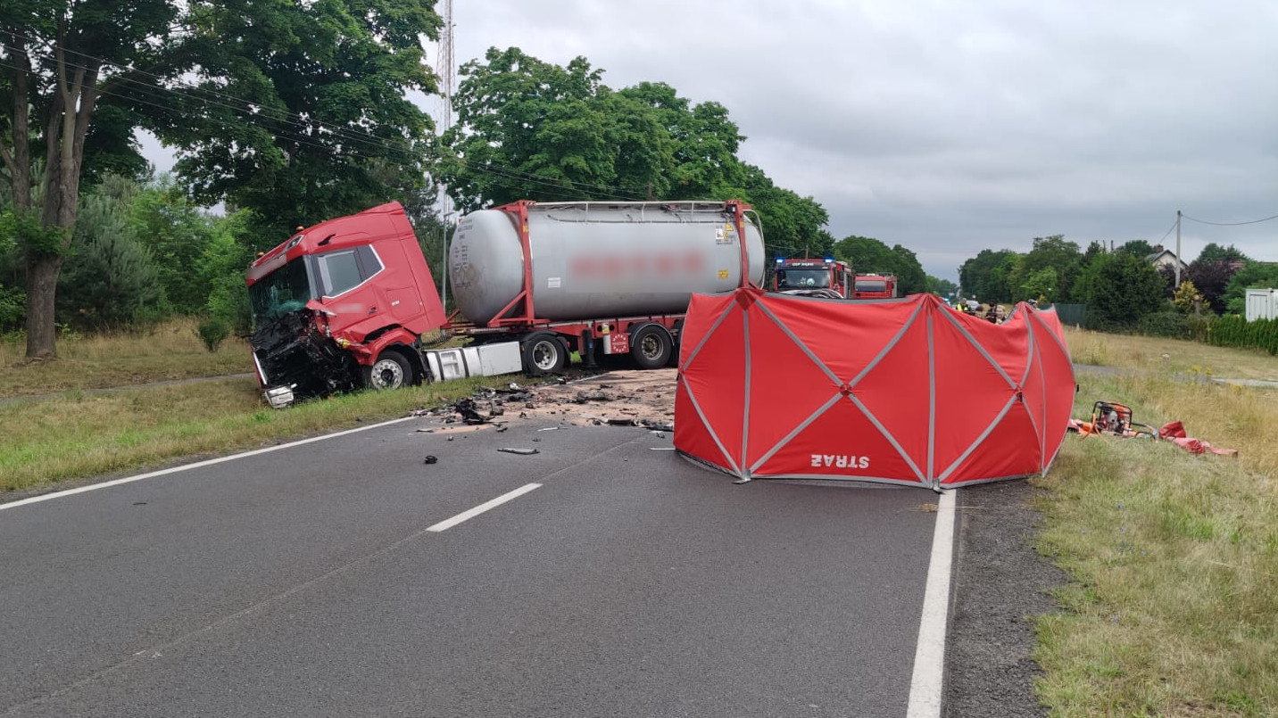 Śmiertelny wypadek na DK32 - Wypadek Pław