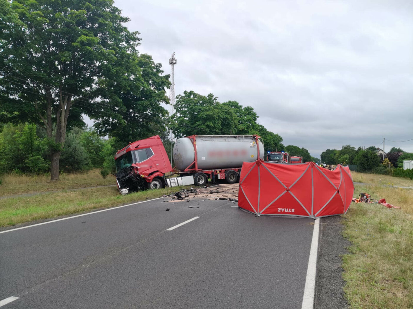 Śmiertelny wypadek na DK32 - Wypadek Pław