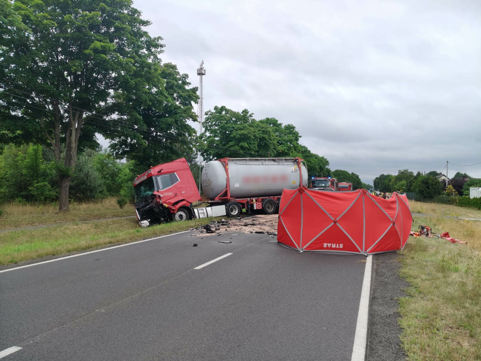 Śmiertelny wypadek na DK32 - Wypadek Pław