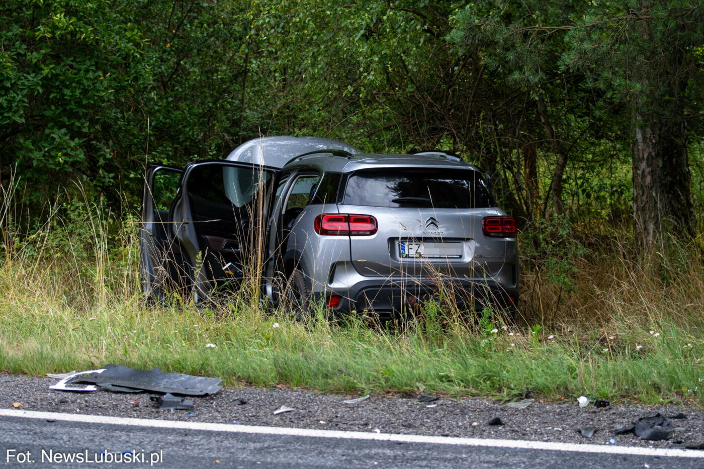 Wypadek na DK32 - Wypadek Zielona Góra