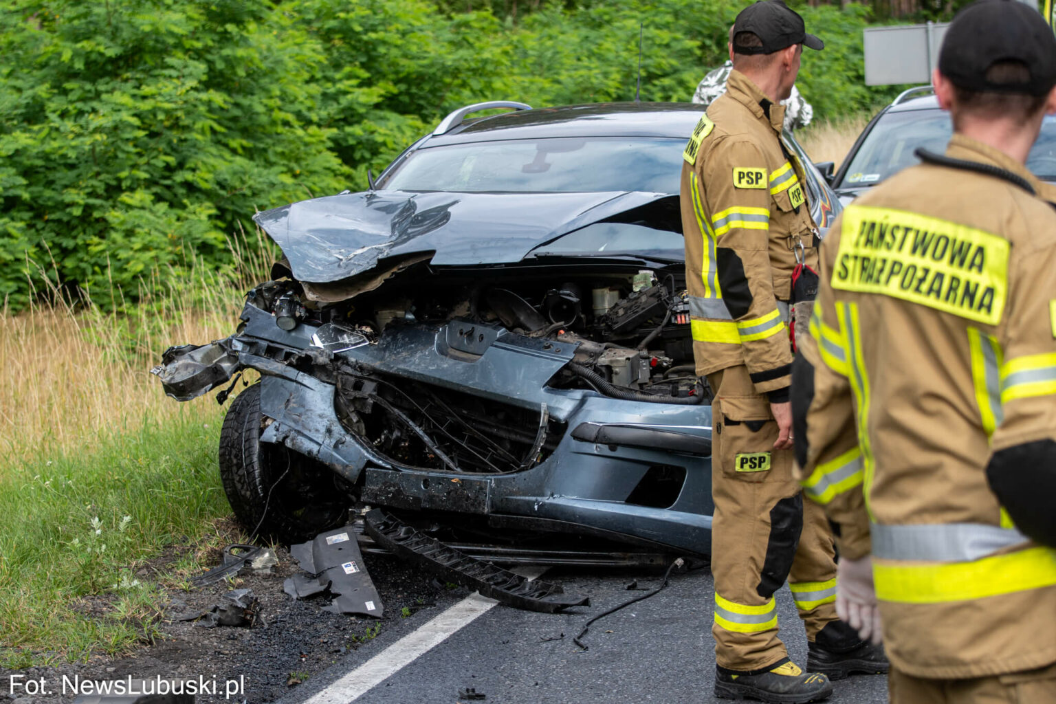 Wypadek na DK32 - Wypadek Zielona G&oacute;ra