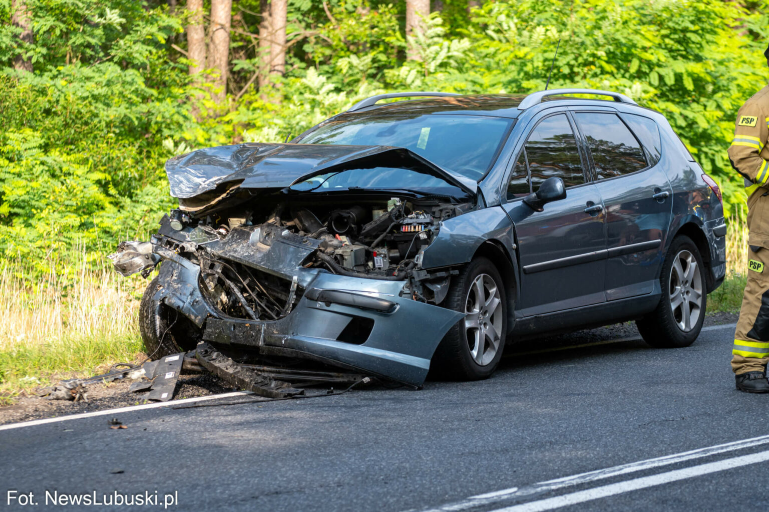 Wypadek na DK32 - Wypadek Zielona G&oacute;ra