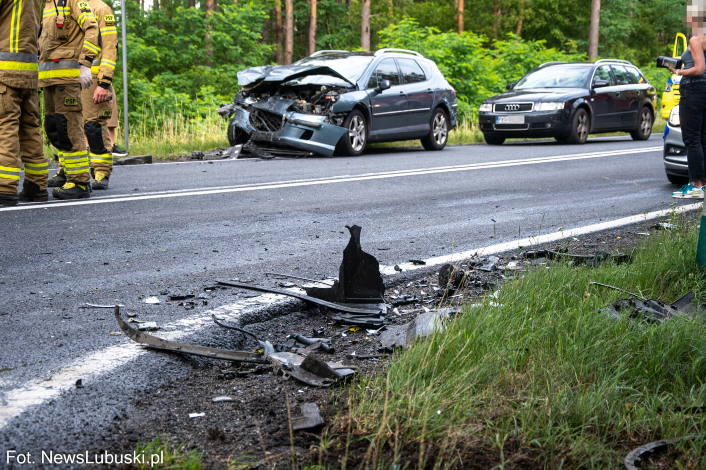 Wypadek na DK32 - Wypadek Zielona Góra