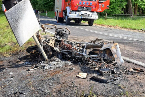 Śmiertelny wypadek z udziałem motocyklisty na DW158. Prokuratura umorzyła śledztwo Śmiertelny wypadek na DW158 Stare Polichno
