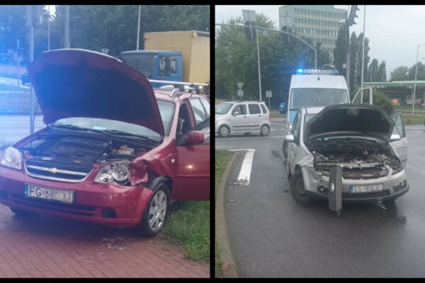 Wypadek Zielona Góra rondo PCK