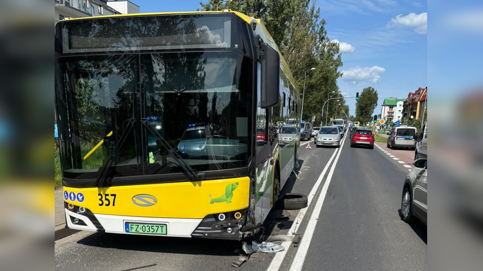 Kolizja Zielona Góra - Wypadek Łężyca