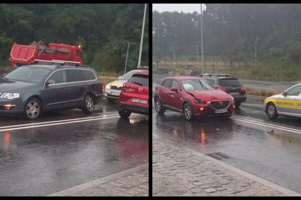 Zderzenie osobówek w Zielonej Górze. Jeden z kierowców zawracał Kolizja Zielona Góra - Wypadek Zielona Góra Wrocławska