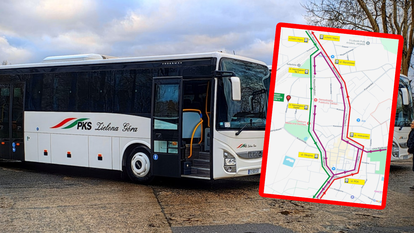 Zmiana tras autobusów Sulechów - PKS Zielona Góra